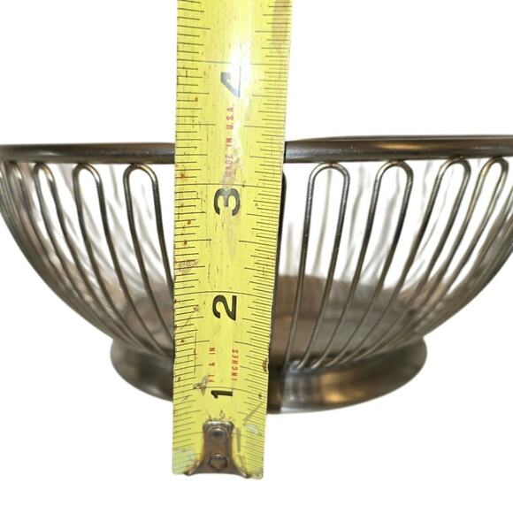 Vtg WMF CROMARGAN Round Wire STAINLESS BASKET Fruit Bowl Mid Century Modern‎ VGC - Picture 5 of 5